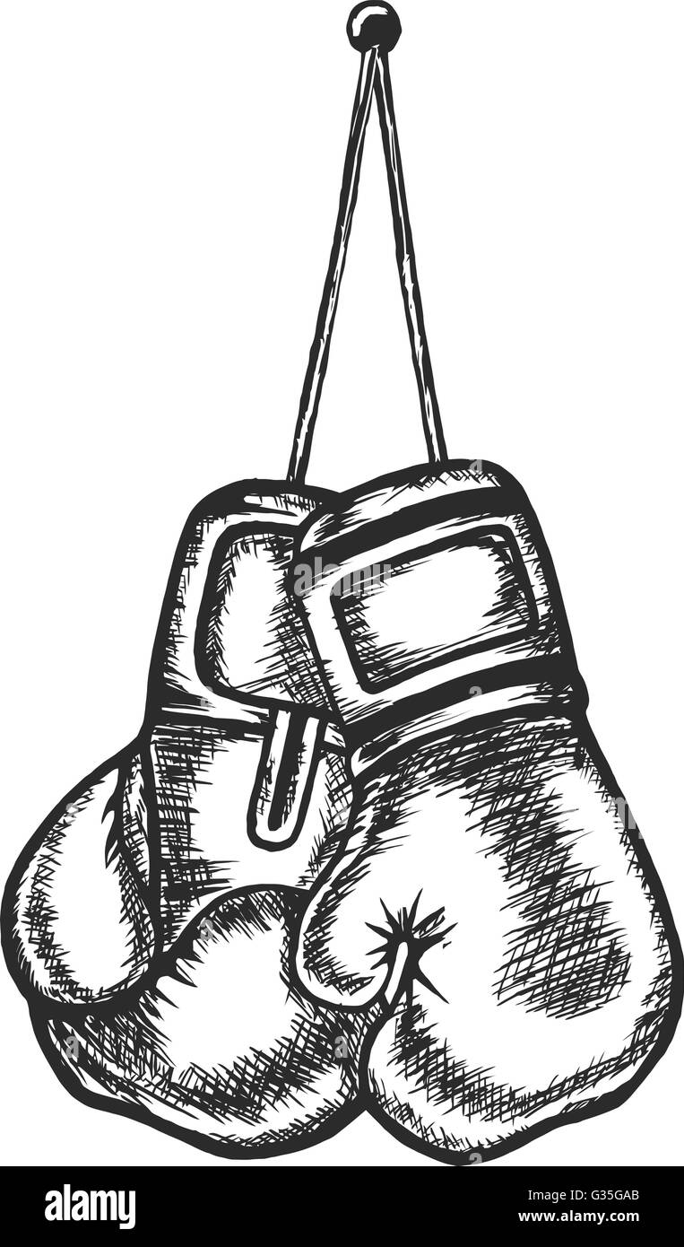 Boxing gloves sketch hi-res stock photography and images - Alamy