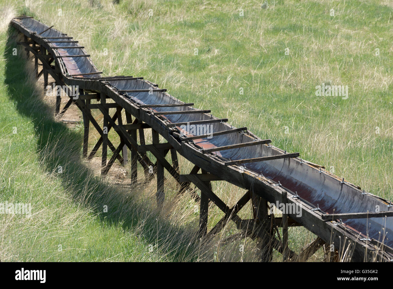 Old irrigation pipe in Eastern Oregon Stock Photo - Alamy