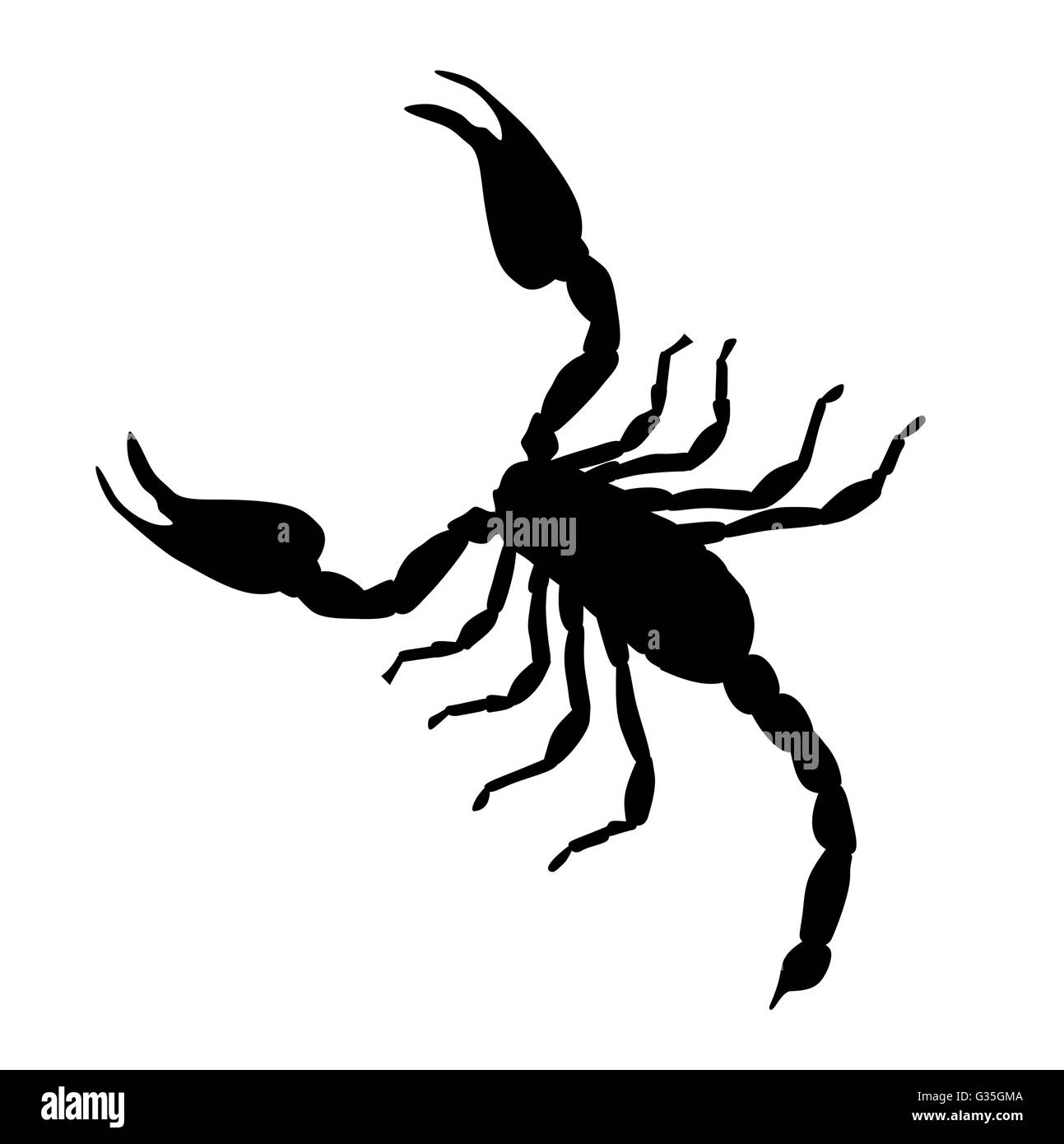 Large Scorpion Silhouette Vector Illustration Stock Vector