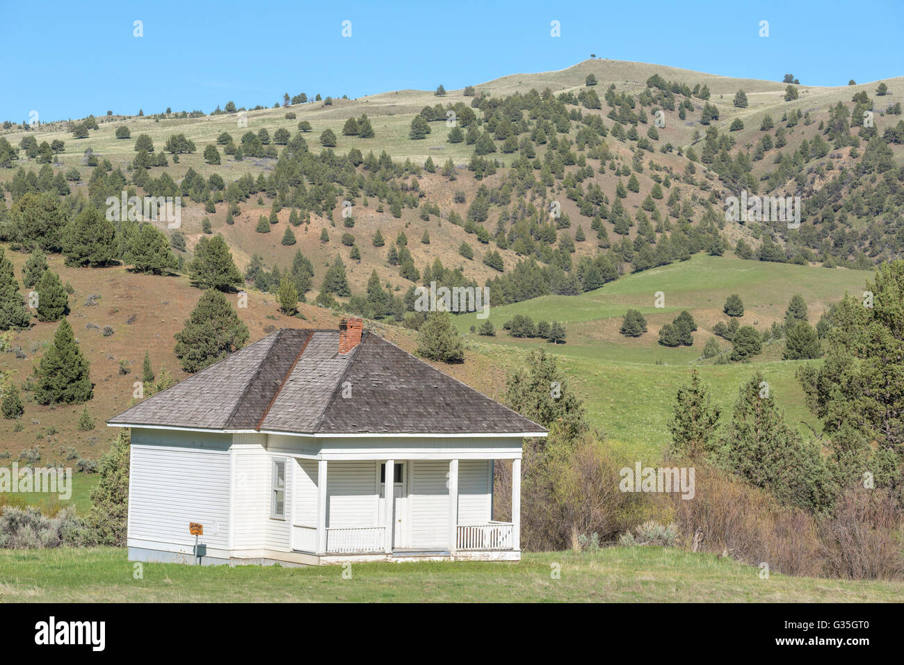 The historic Waldron School, built in 1874, Wheeler County, Oregon