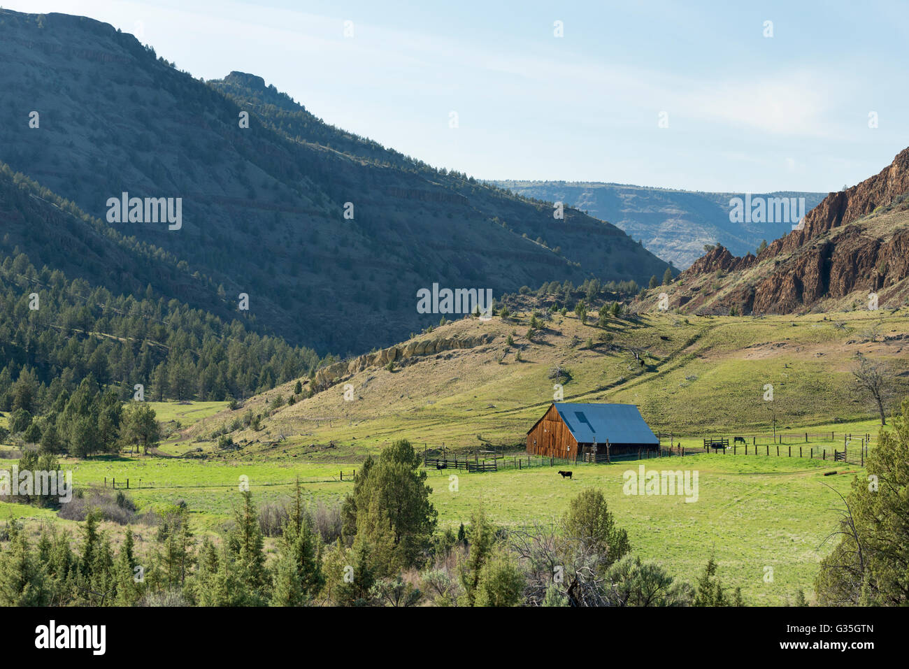 Ranch in Wheeler County, Oregon Stock Photo Alamy