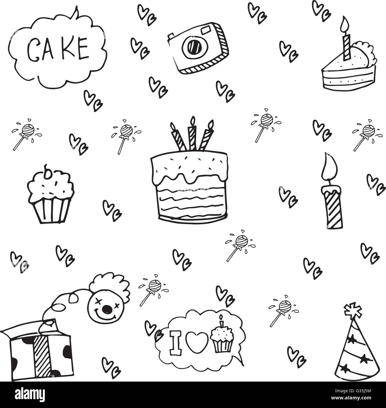 Party banner kids cute Black and White Stock Photos & Images - Alamy