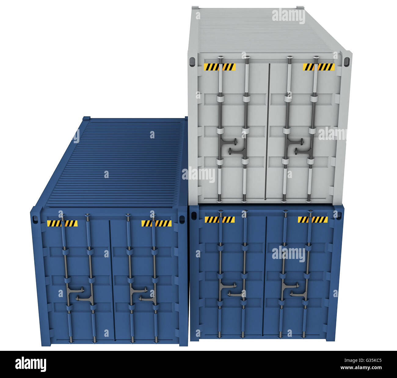 Illustration of Cargo containers isolated on white Stock Photo - Alamy
