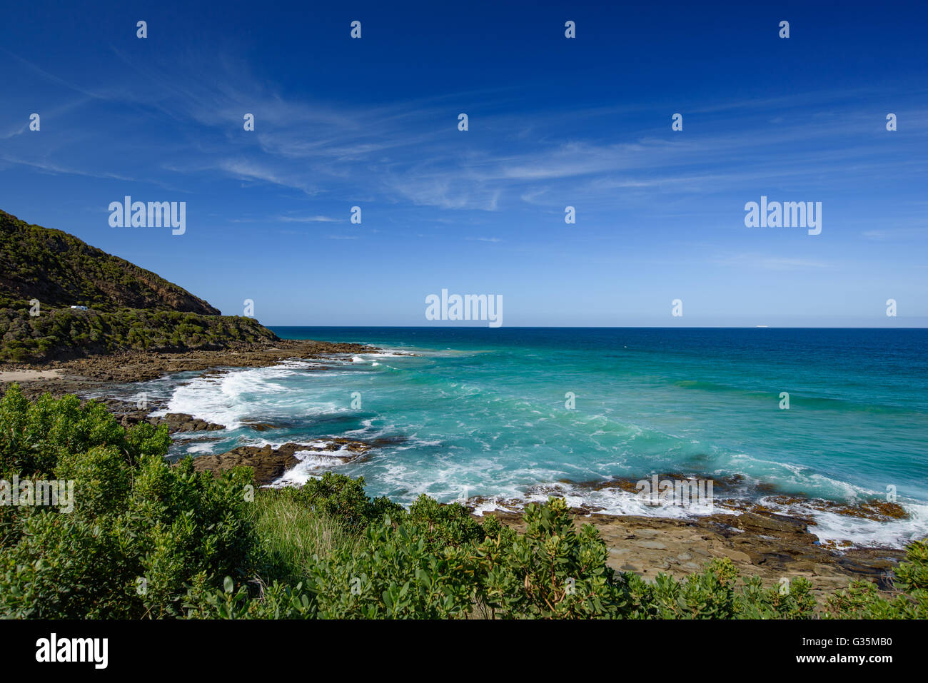 Sea coast view of Great Ocean Road in Australia Stock Photo