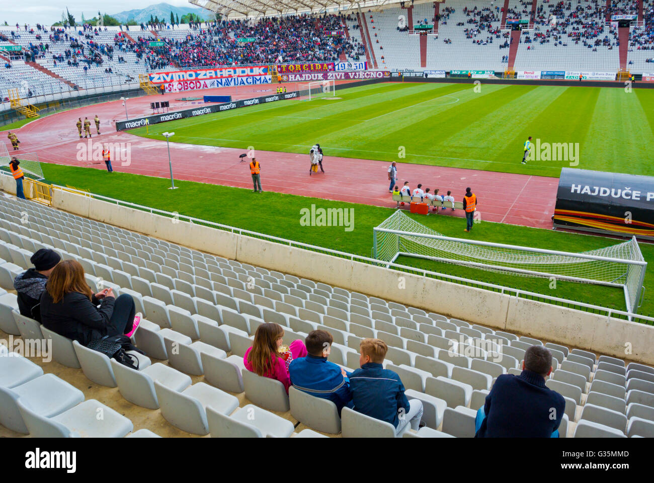 Croatian league football match between Rijeka and Hajduk Split, Stadion  Poljud, Split, Dalmatia, Croatia Stock Photo - Alamy