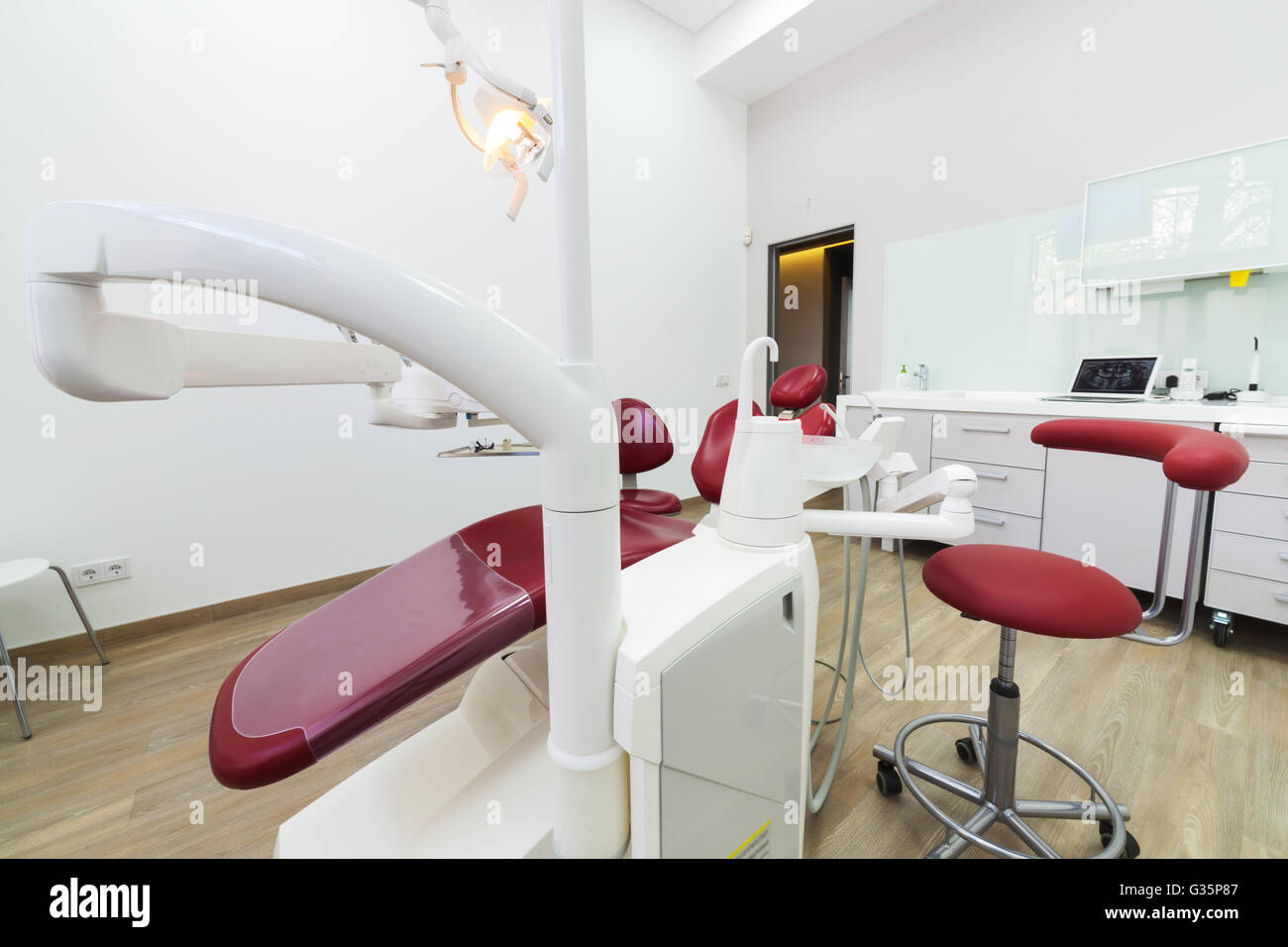 This is Interior of modern dental clinic. Stock Photo