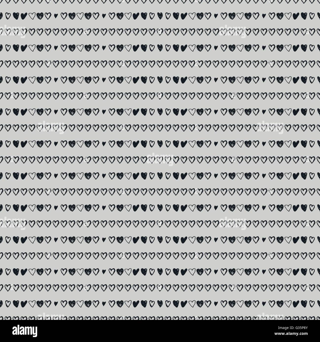 Doodle seamless pattern with hearts Stock Vector Image & Art - Alamy