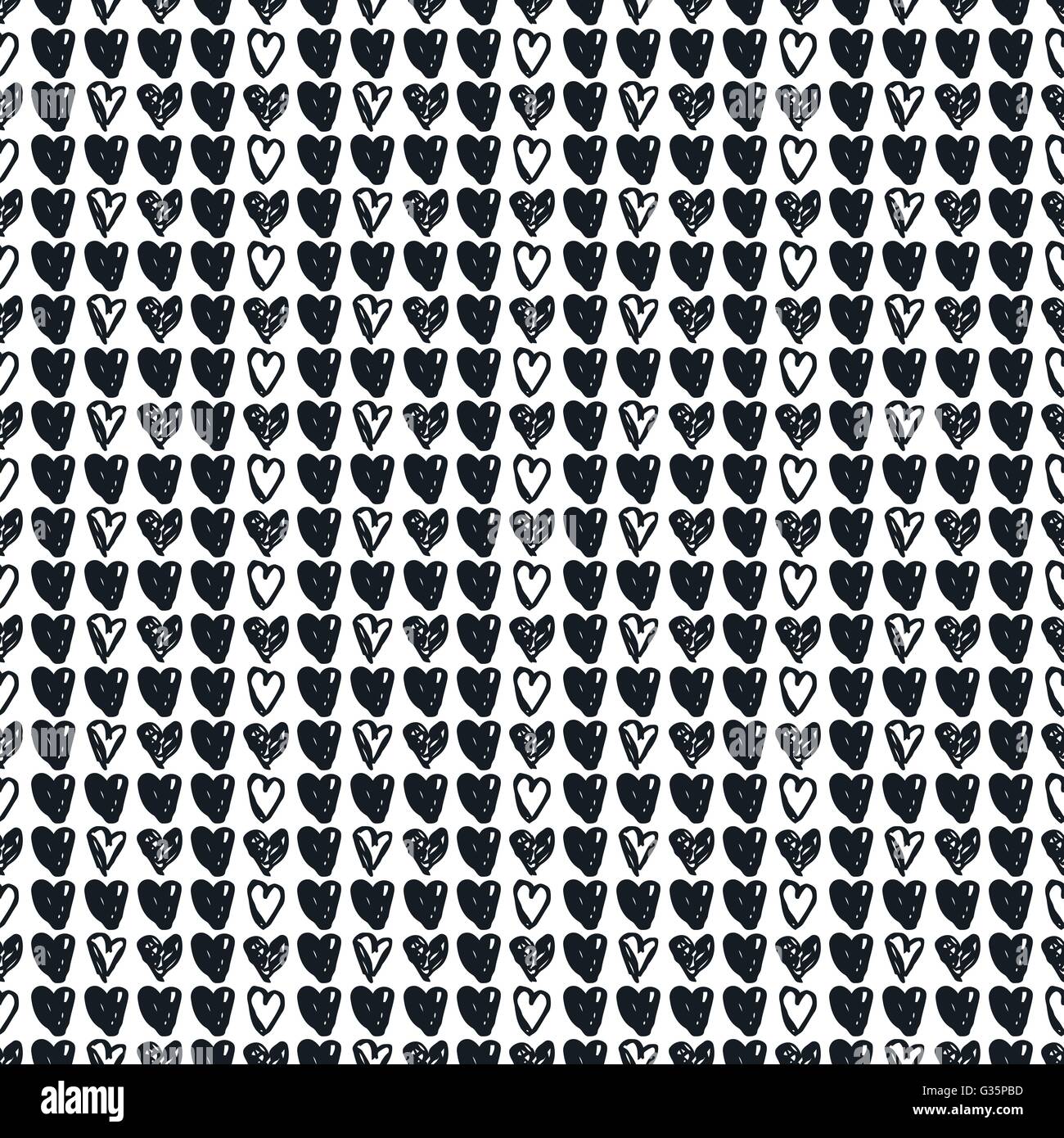Doodle seamless pattern with hearts Stock Vector Image & Art - Alamy
