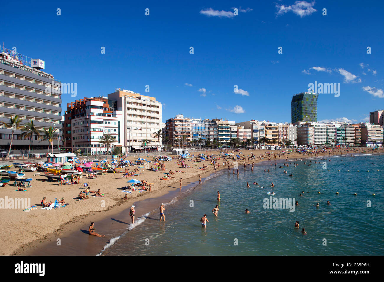 Playa de las Canteras, Las Palmas de Gran Canaria town, Gran Canaria  island, Canary archipelago, Spain, Europe Stock Photo - Alamy