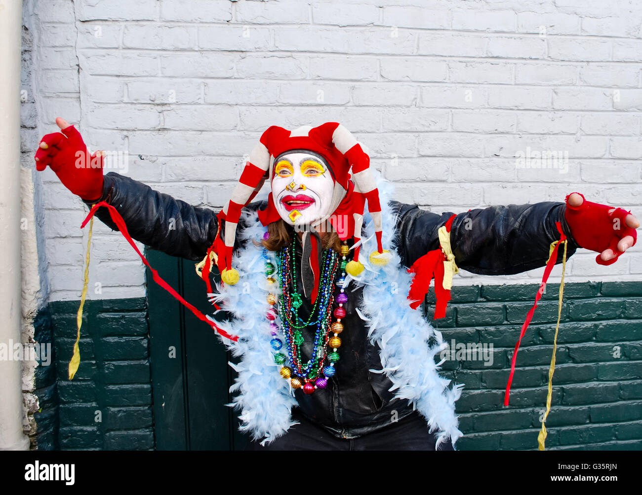 mardi gras clown costume