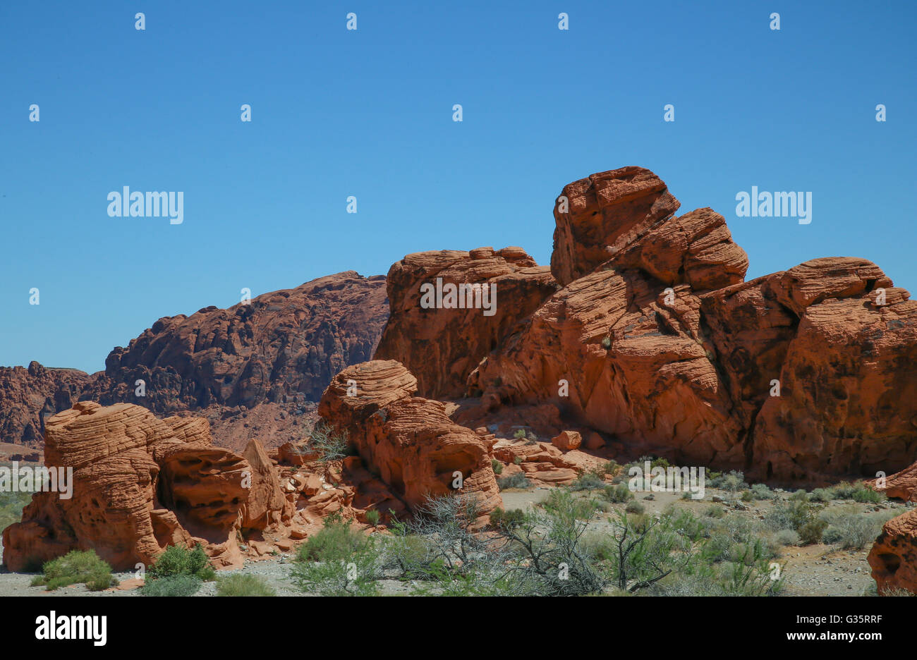 Red rocks scene at Valley of Fire State Park Nevada Stock Photo - Alamy