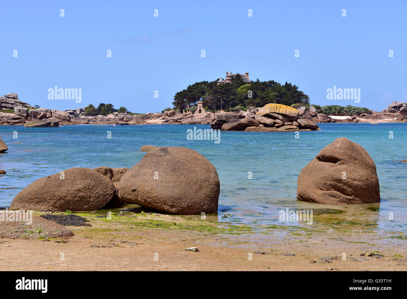 Pink Rocks France Pink rocks of Ploumanac'h in France Stock Photo - Alamy