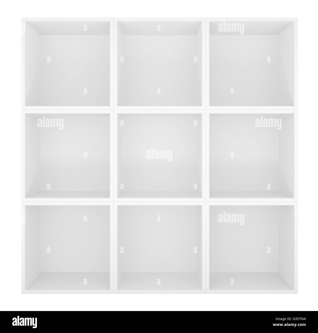 Empty shelves, blank bookcase library Stock Photo Alamy