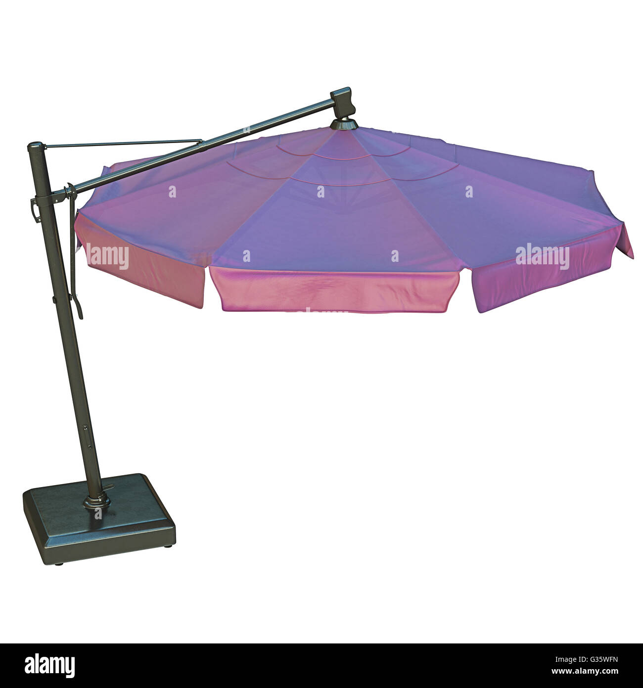Purple Patio Umbrella Stock Photo Alamy