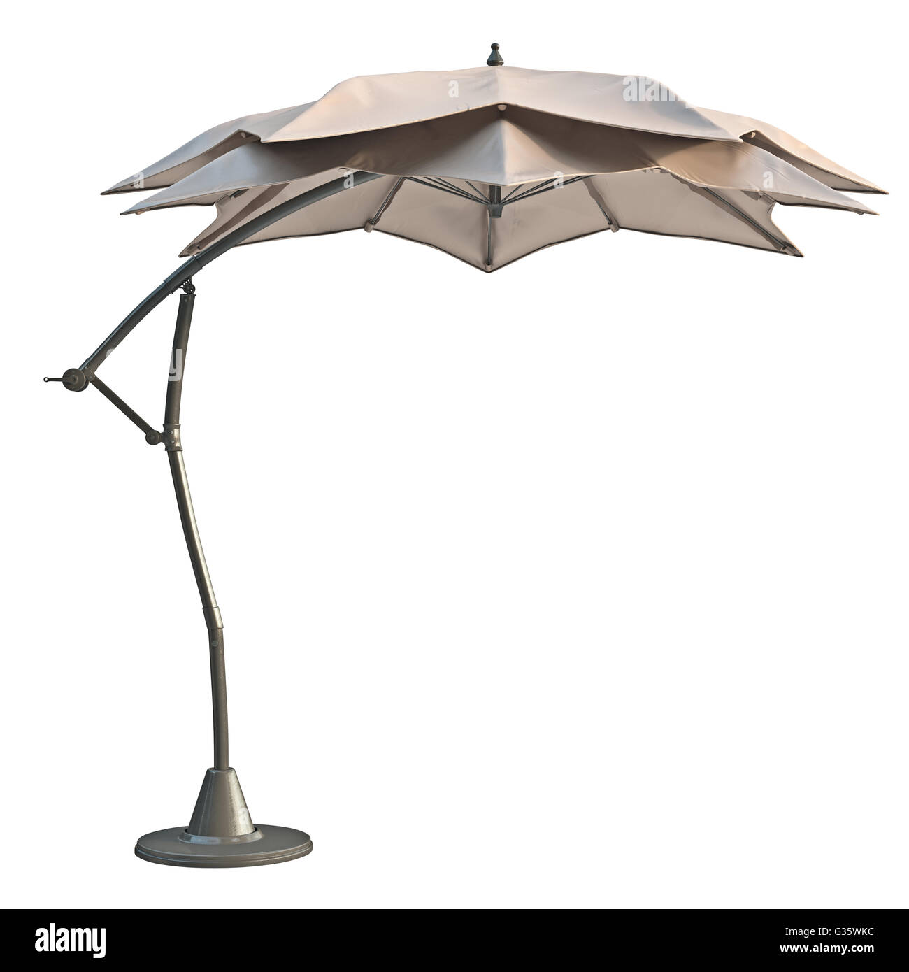 Patio modern beach umbrella, side view Stock Photo Alamy