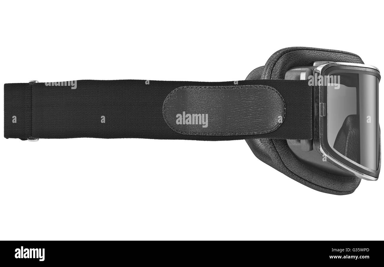 Goggles with stripe on strap, side view Stock Photo Alamy