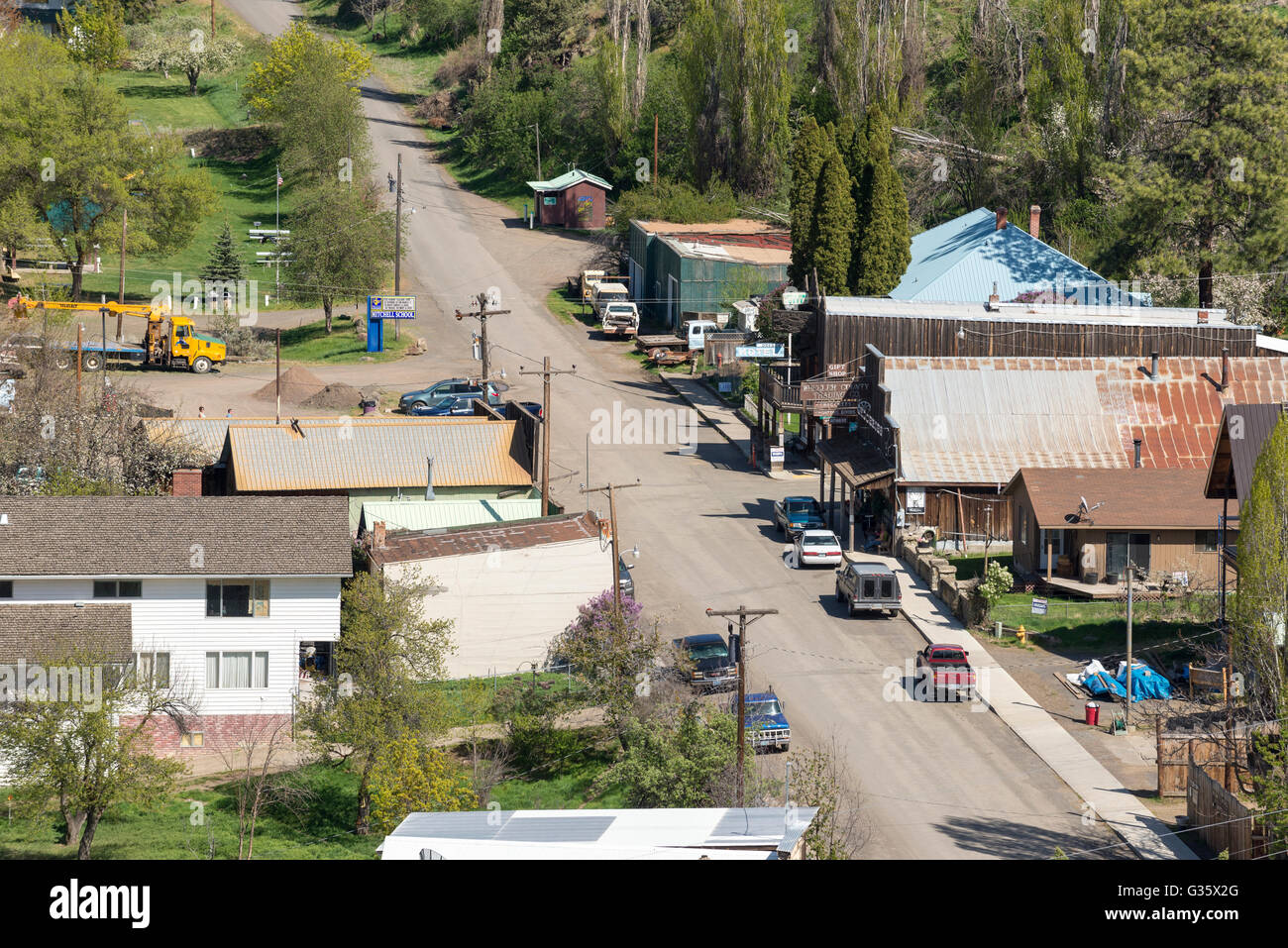 Downtown Mitchell, Oregon Stock Photo Alamy