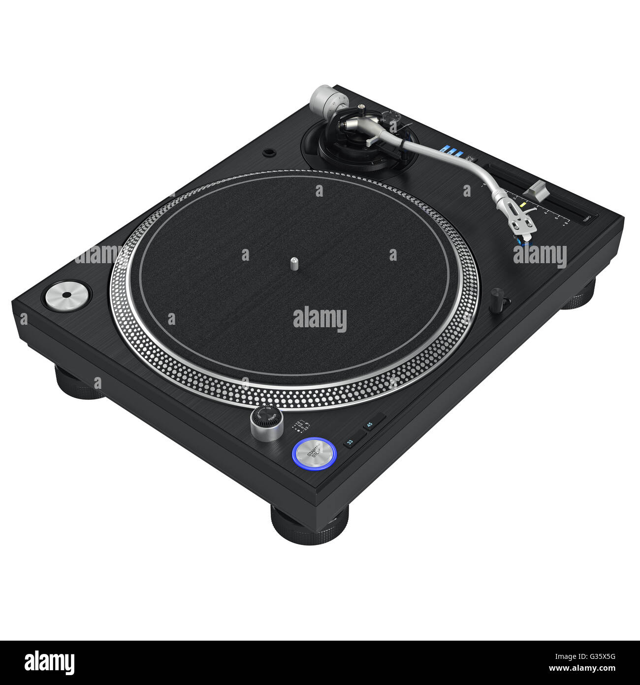 Turntable dj mixer equipment Stock Photo Alamy