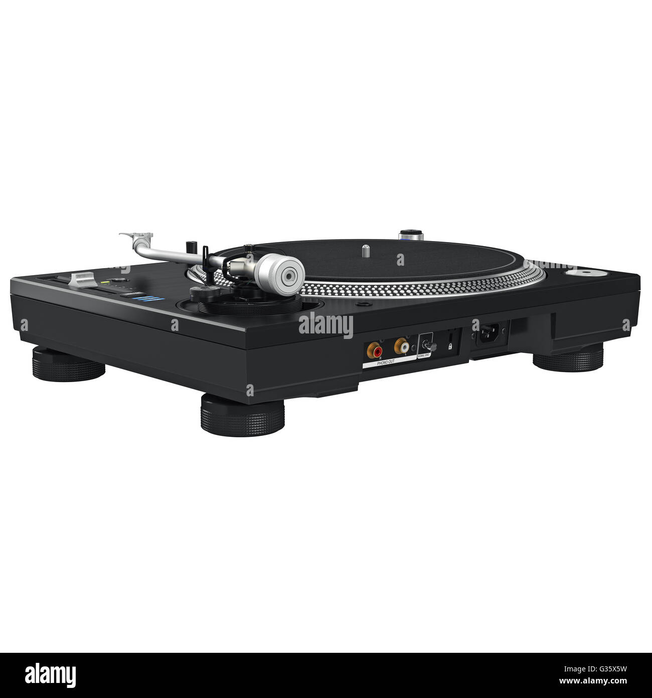 Dj music turntable mixer equipment Stock Photo Alamy