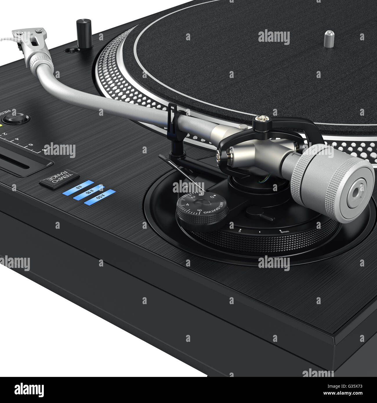 Turntable dj music mixer equipment Stock Photo Alamy