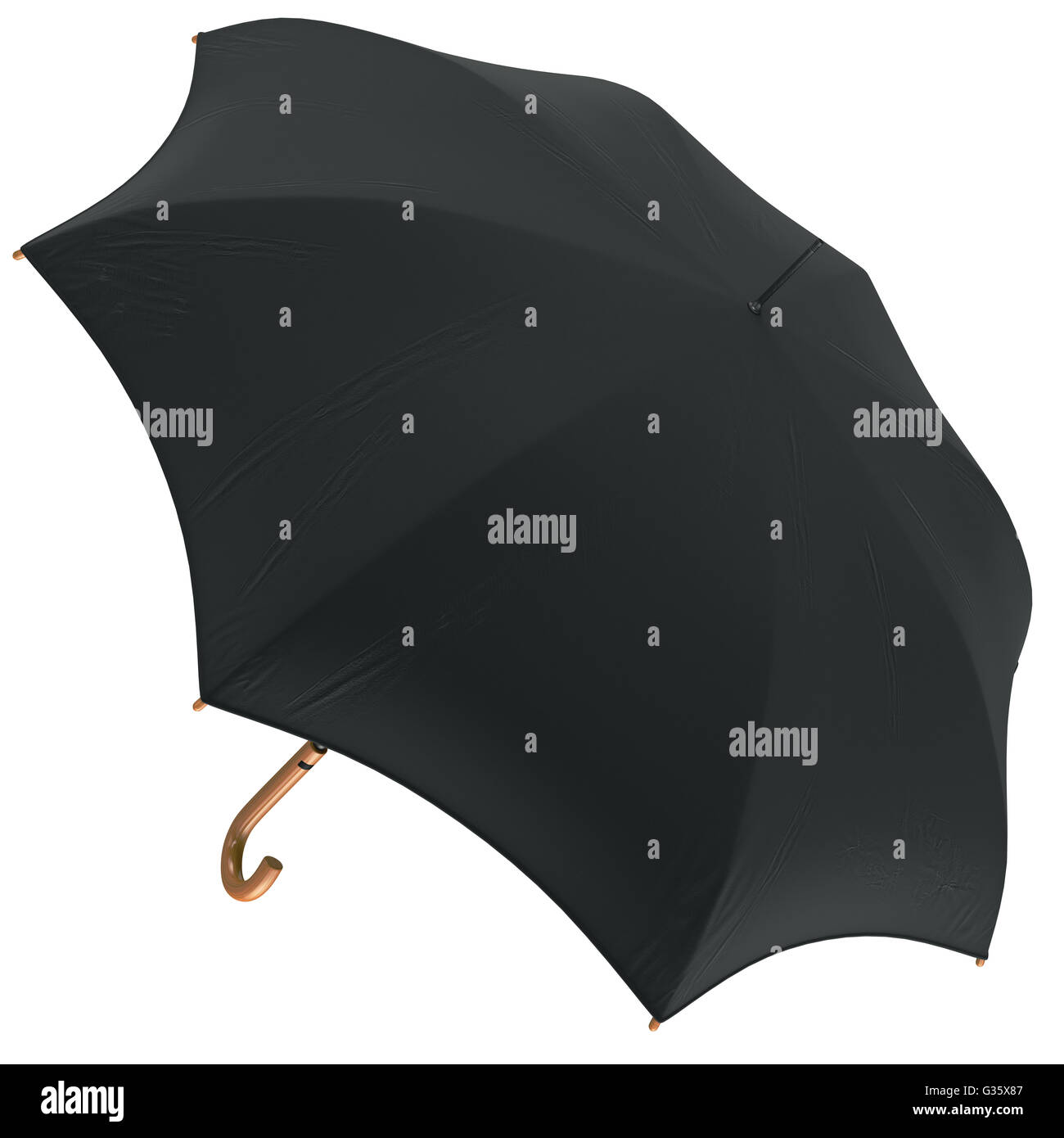 Open black rain umbrella Stock Photo Alamy