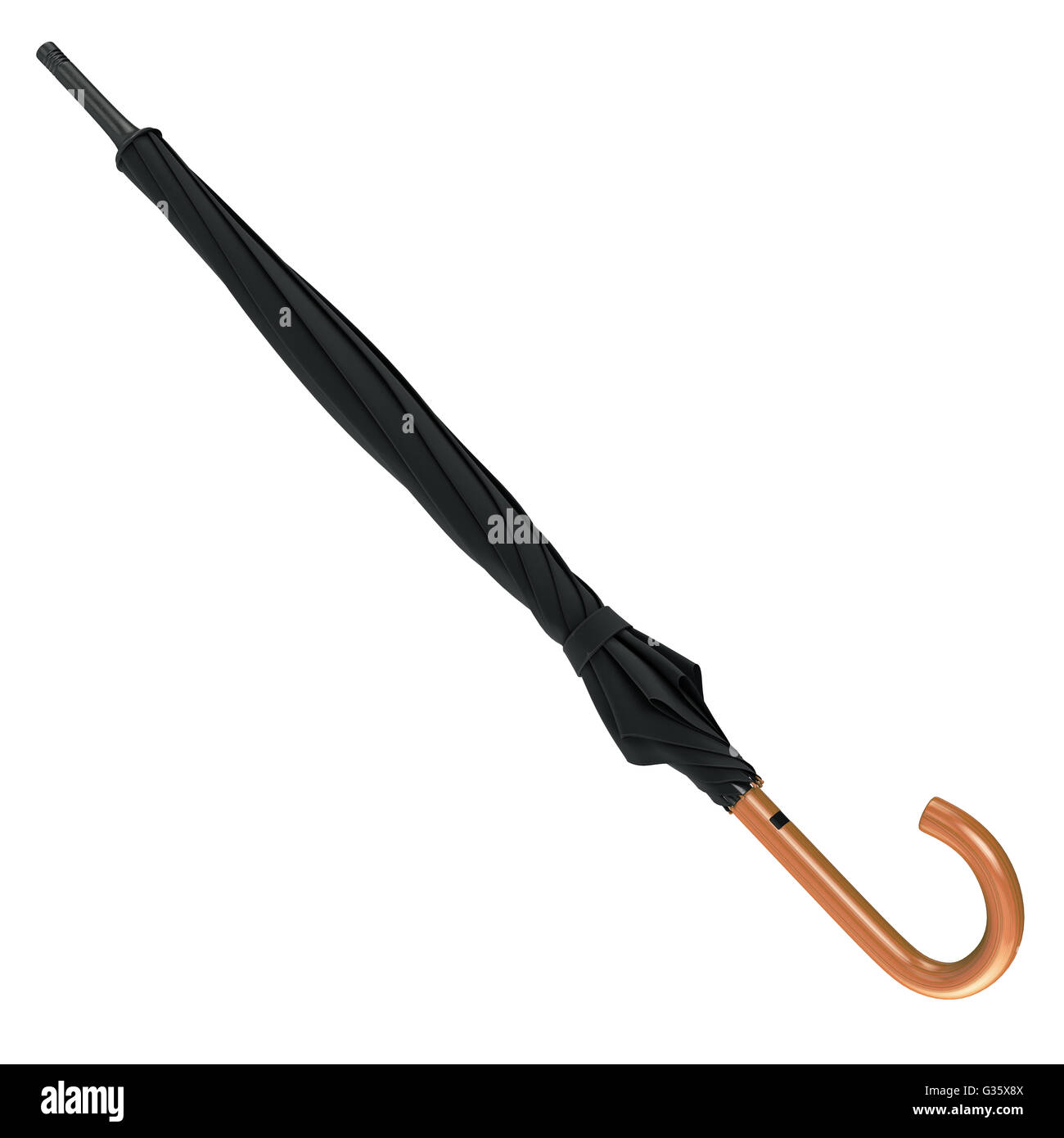 Closed classic rain umbrella Stock Photo Alamy