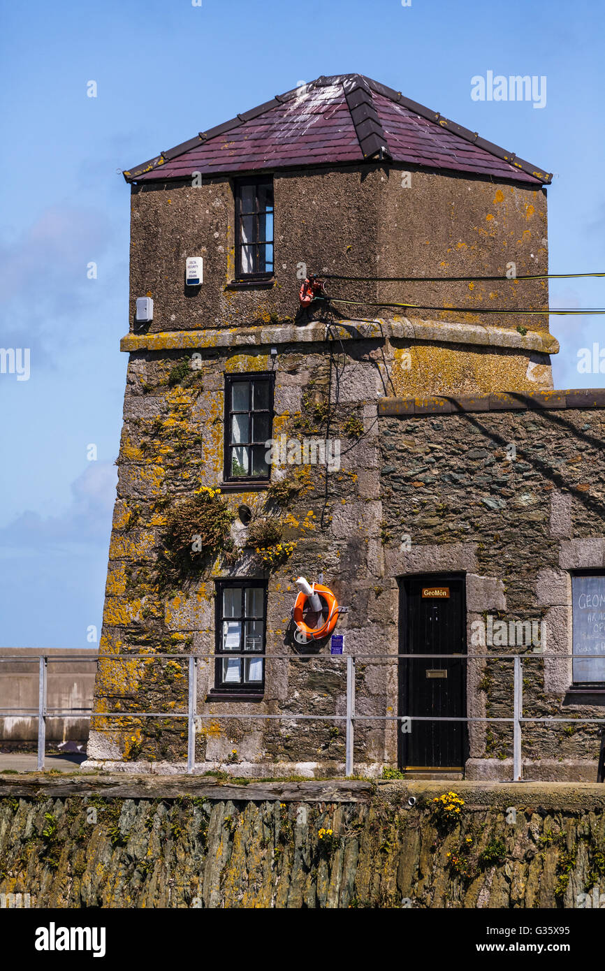 The Watch Tower, Amlwch Port, Anglesey, North Wales Uk Stock Photo