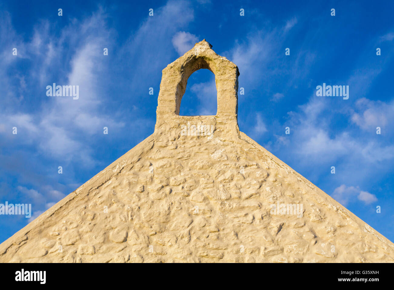 St. Cwyfan's Church, Cribinau, nr Aberffraw, Anglesey, Wales Uk Stock Photo