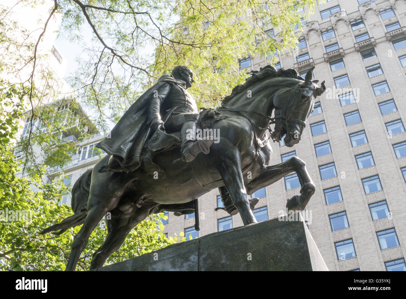 General Simon Bolivar Statue, Artists' Gate, Central Park South, NYC