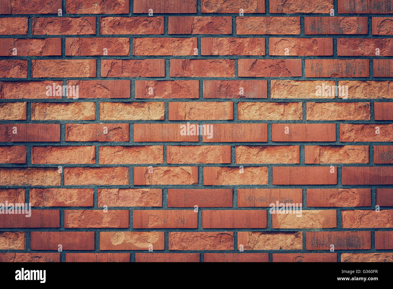 Old chipped brick wall pattern for background Stock Photo