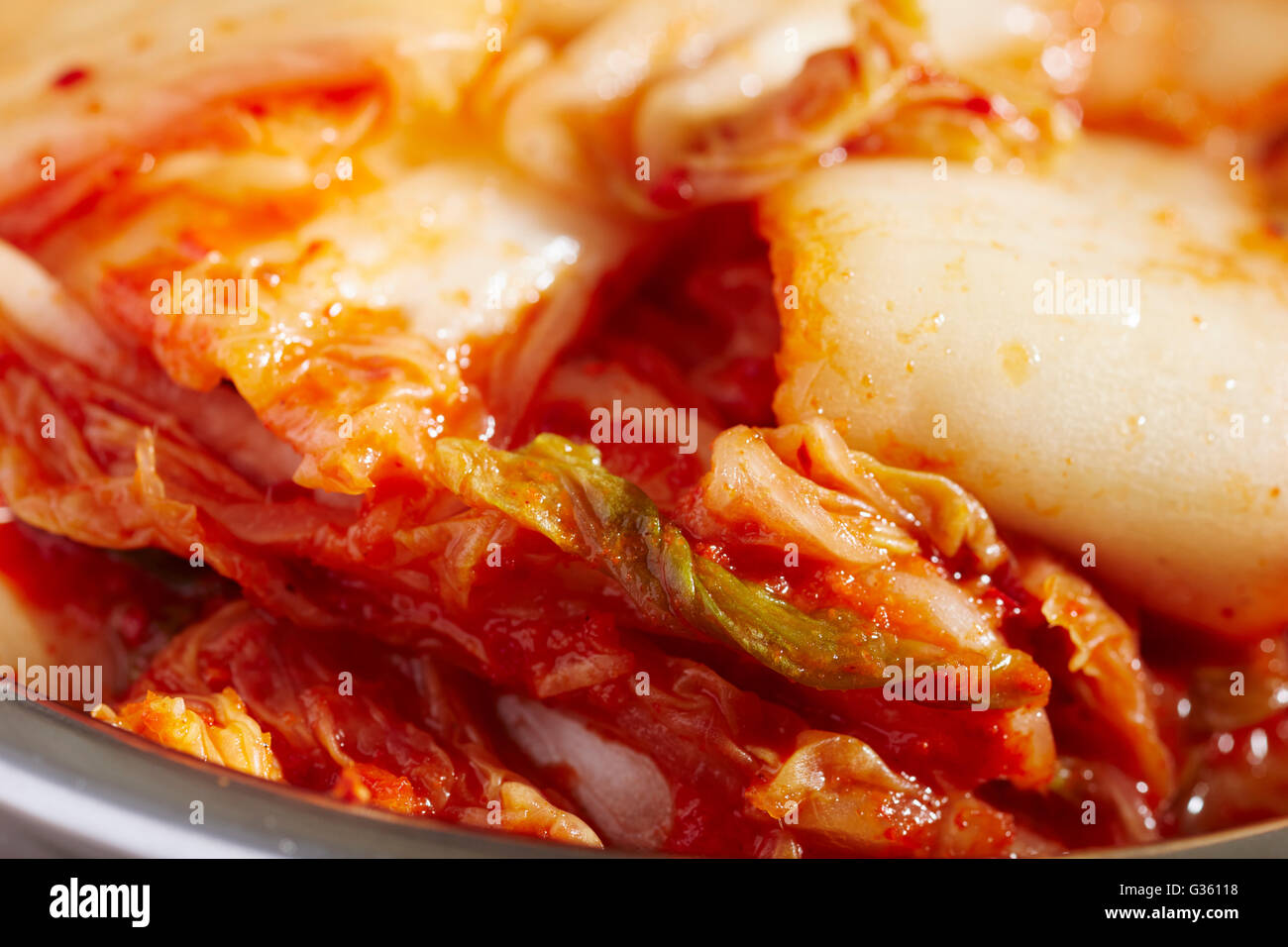 Napa Cabbage Kimchi, a Korean staple food Stock Photo Alamy