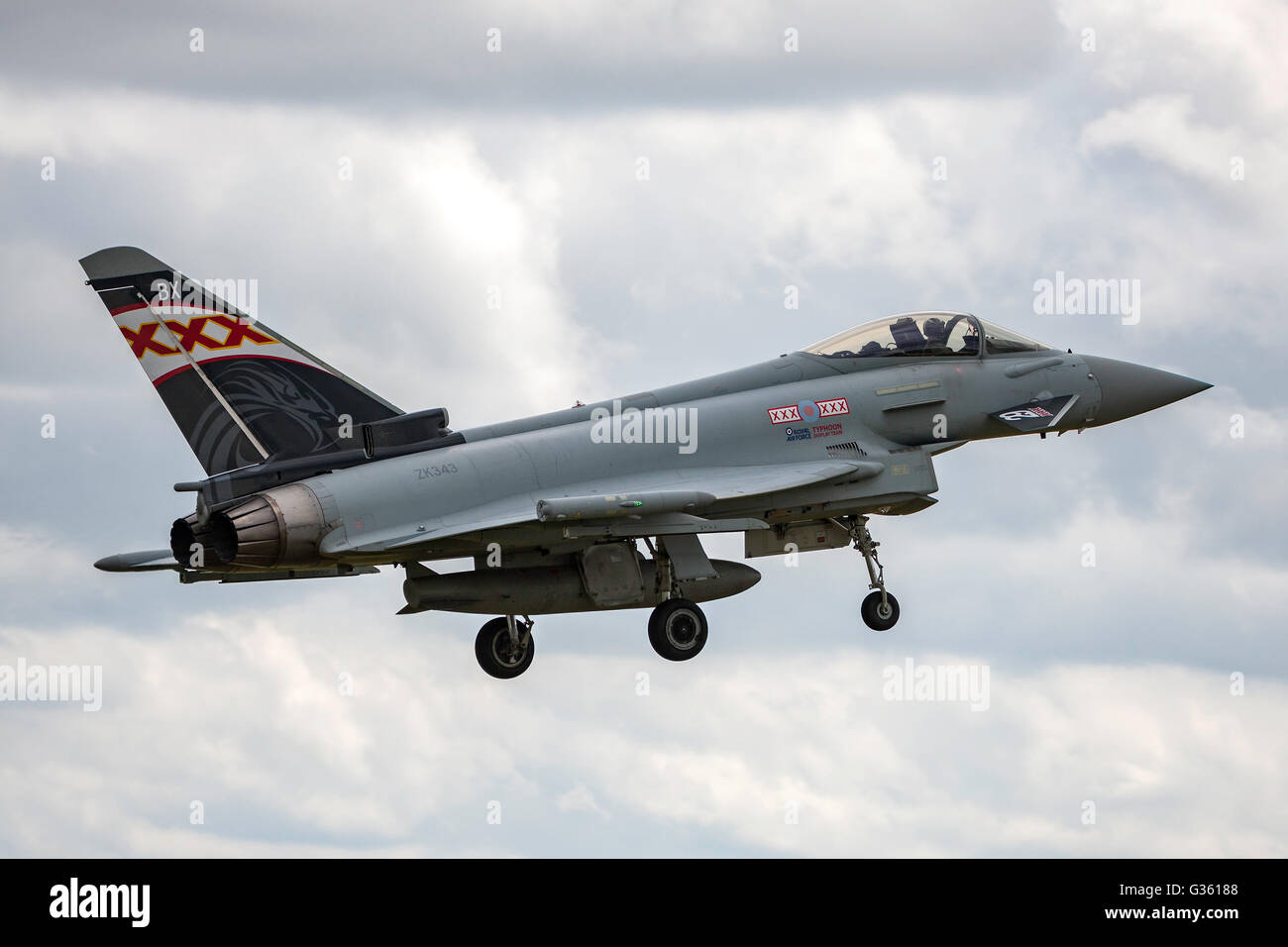 Royal Air Force Eurofighter EF-2000 Typhoons form RAF Coningsby Stock Photo