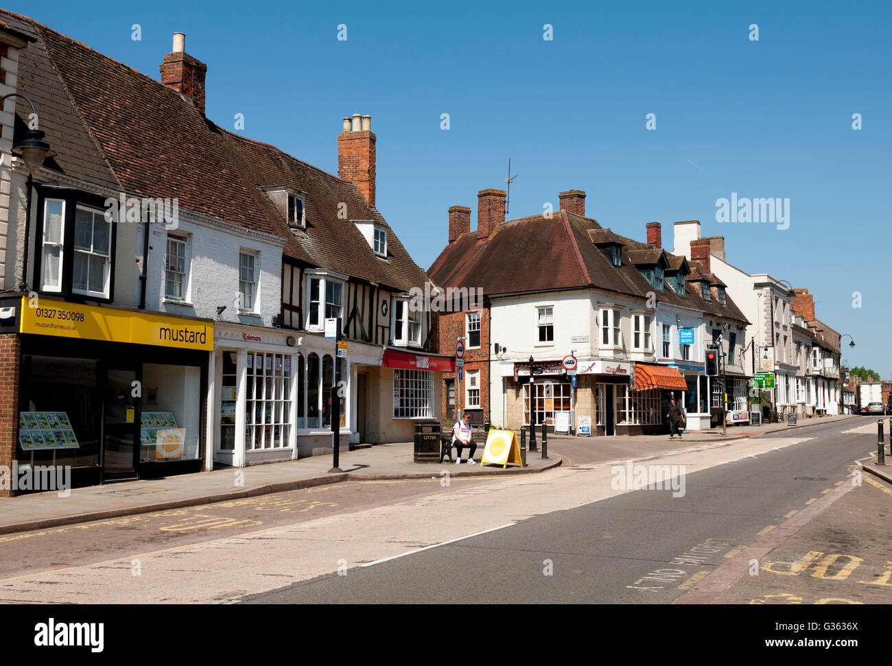 Watling Street, Towcester, Northamptonshire, England, UK Stock Photo ...