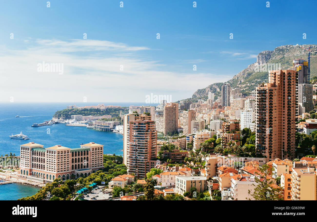 Panorama of Monte Carlo Stock Photo