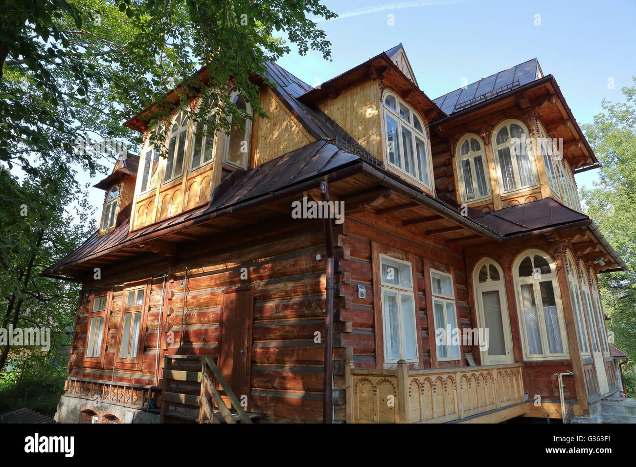 Wooden house in Zakopane, Tatras Mountains, Poland Stock Photo