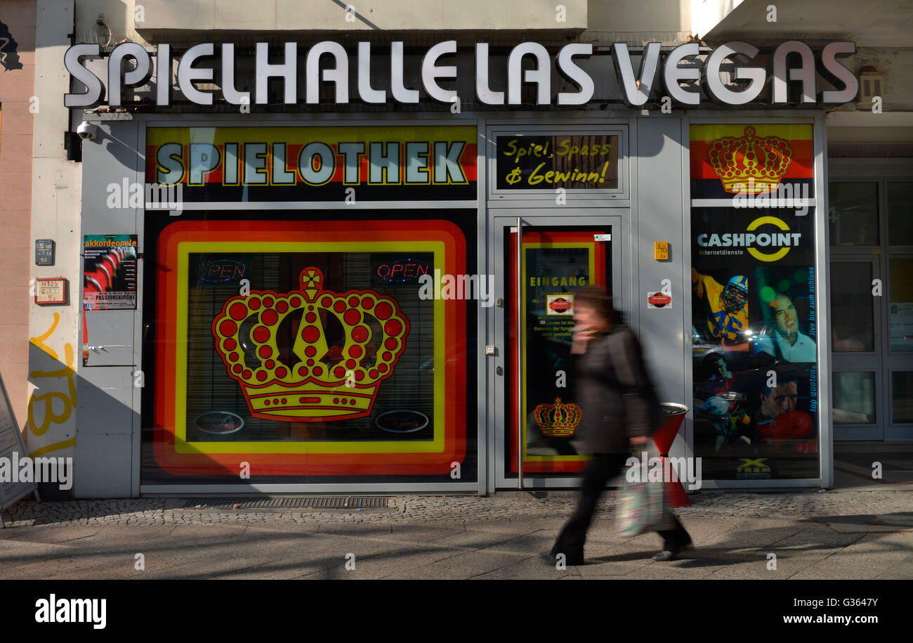 Spielhalle Las Vegas, Rheinstrasse, Schoeneberg, Berlin, Deutschland / Schöneberg Stock Photo