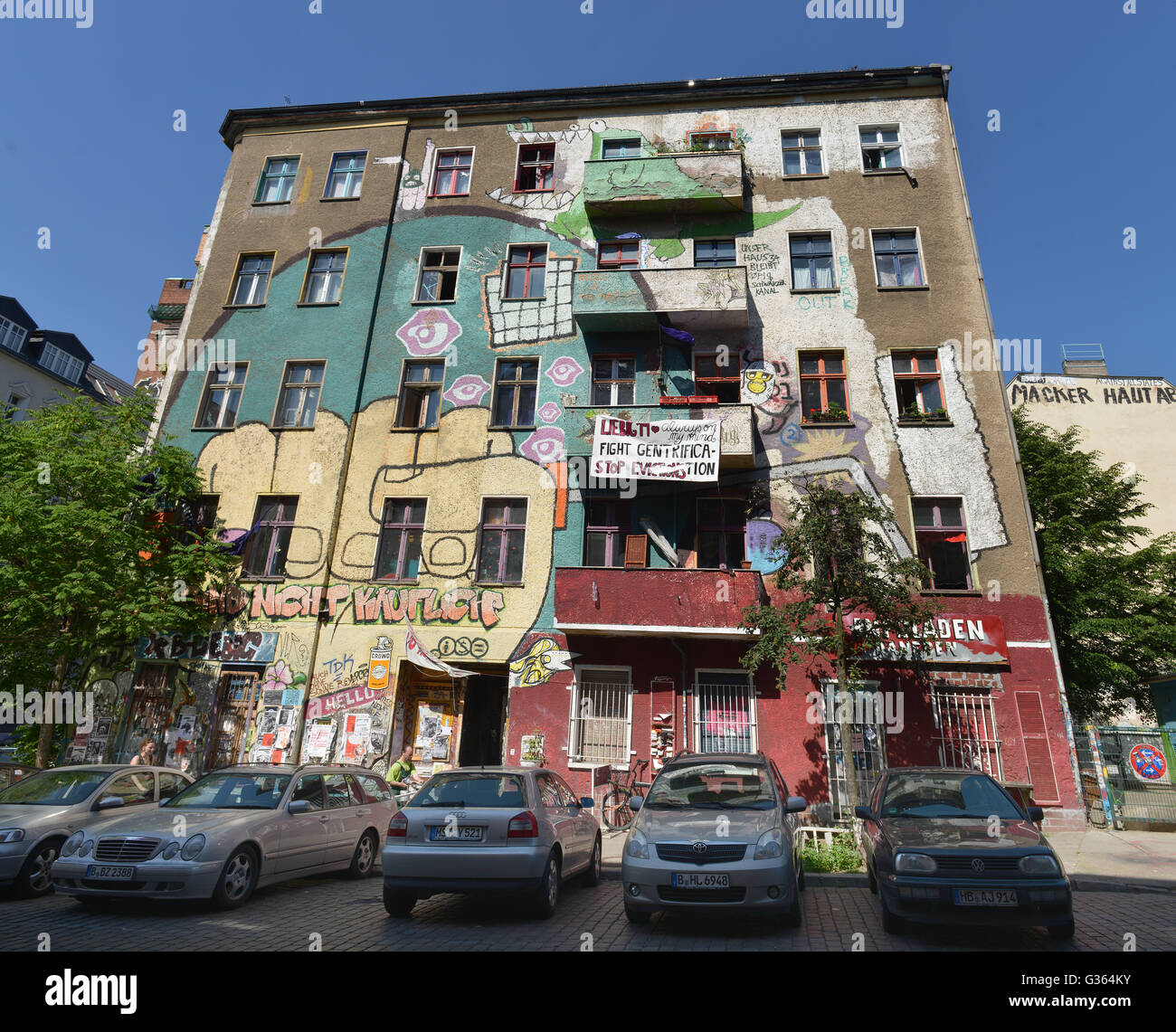Wohnprojekt, Rigaer Strasse, Liebigstrasse, Friedrichshain, Berlin