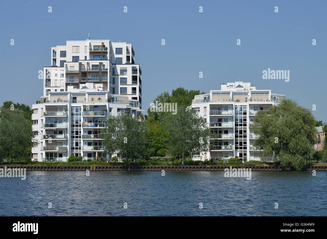 Neubauten, Wohnungen, Alt-Stralau, Friedrichshain, Berlin, Deutschland Stock Photo