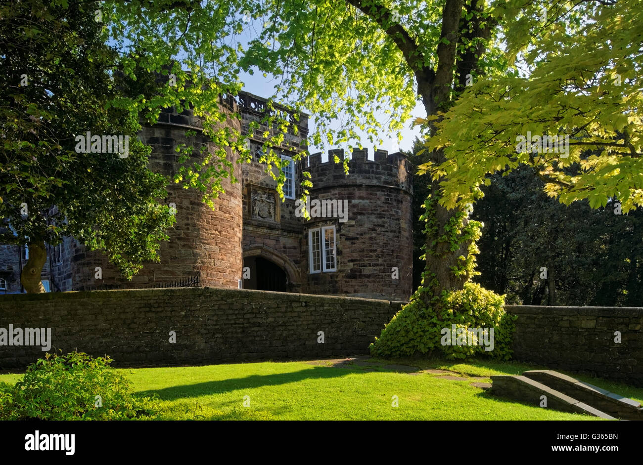 UK,North Yorkshire,Skipton,Entrance to Skipton Castle Stock Photo