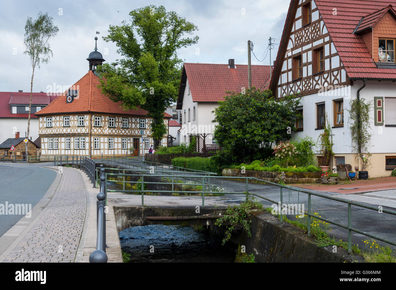 Bad Staffelstein Loffeld, a village in Franconia,Bavaria, Germany. Stock Photo