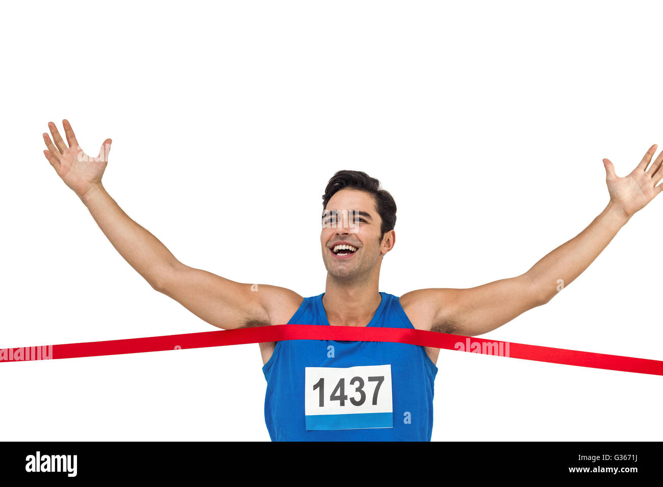 Athlete Crossing Finish Line Hi Res Stock Photography And Images Alamy