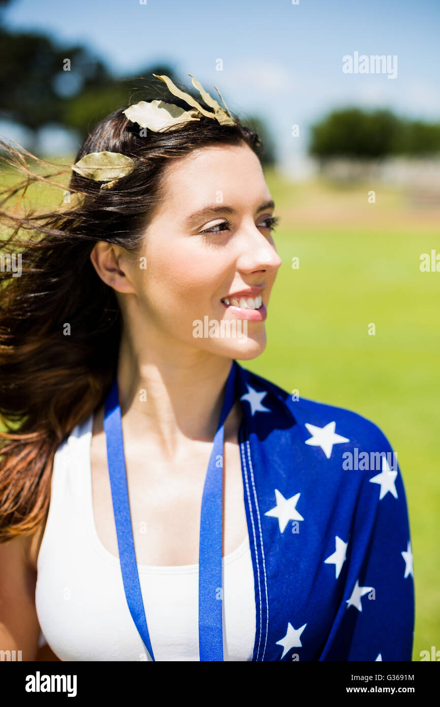 Woman wearing flag hires stock photography and images Alamy