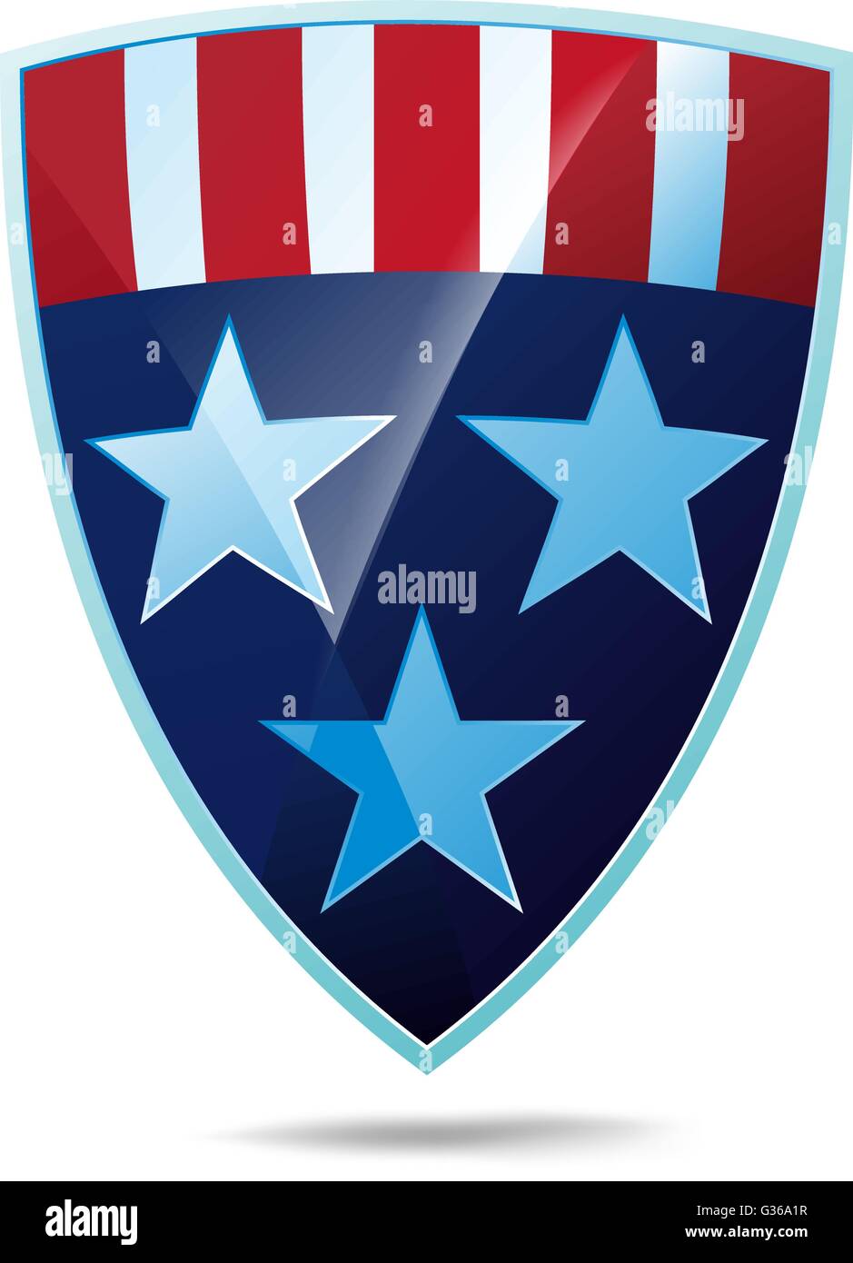 Shield with flag of the USA Stock Vector