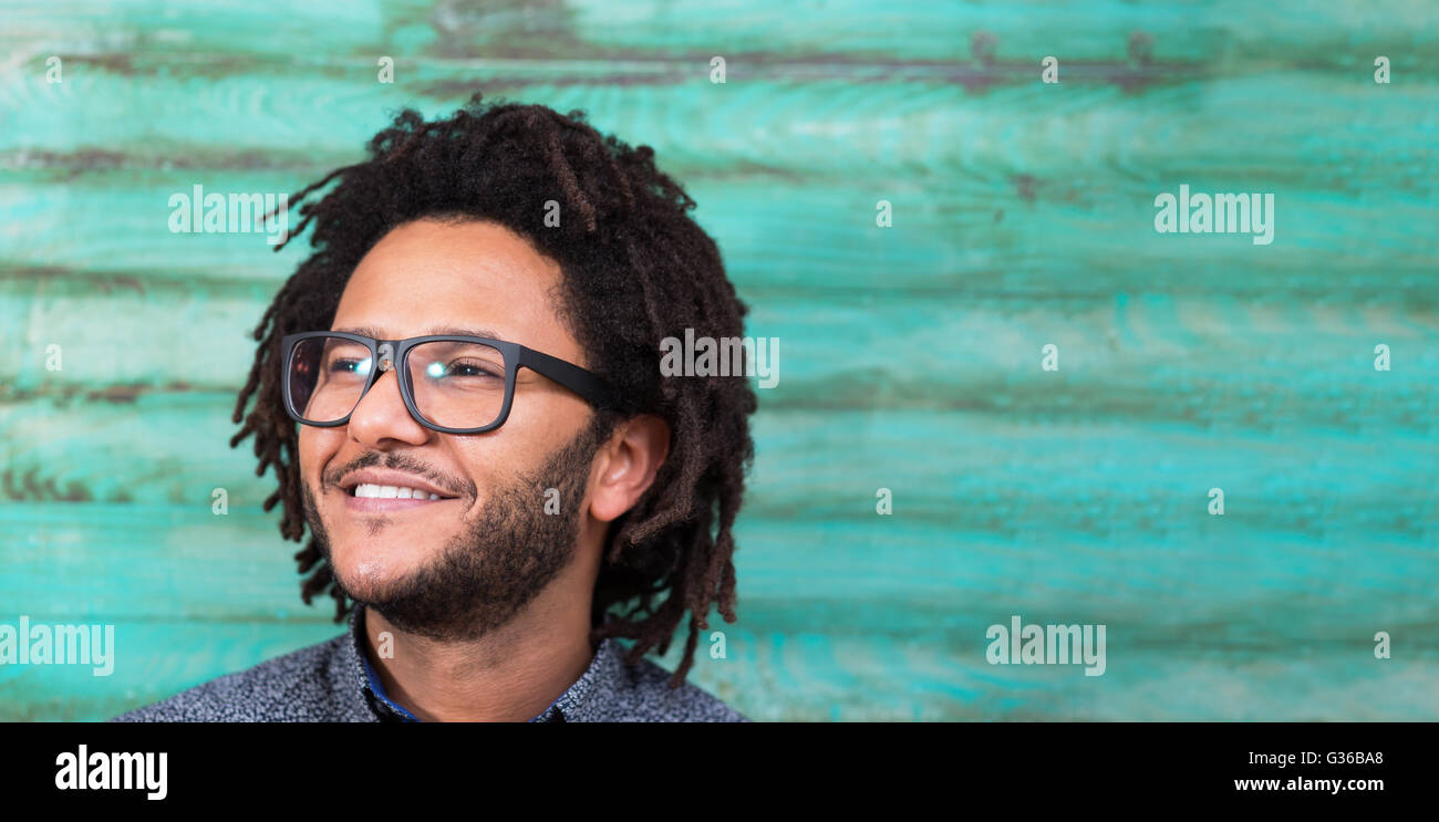 Man with afro white background hi-res stock photography and images - Alamy