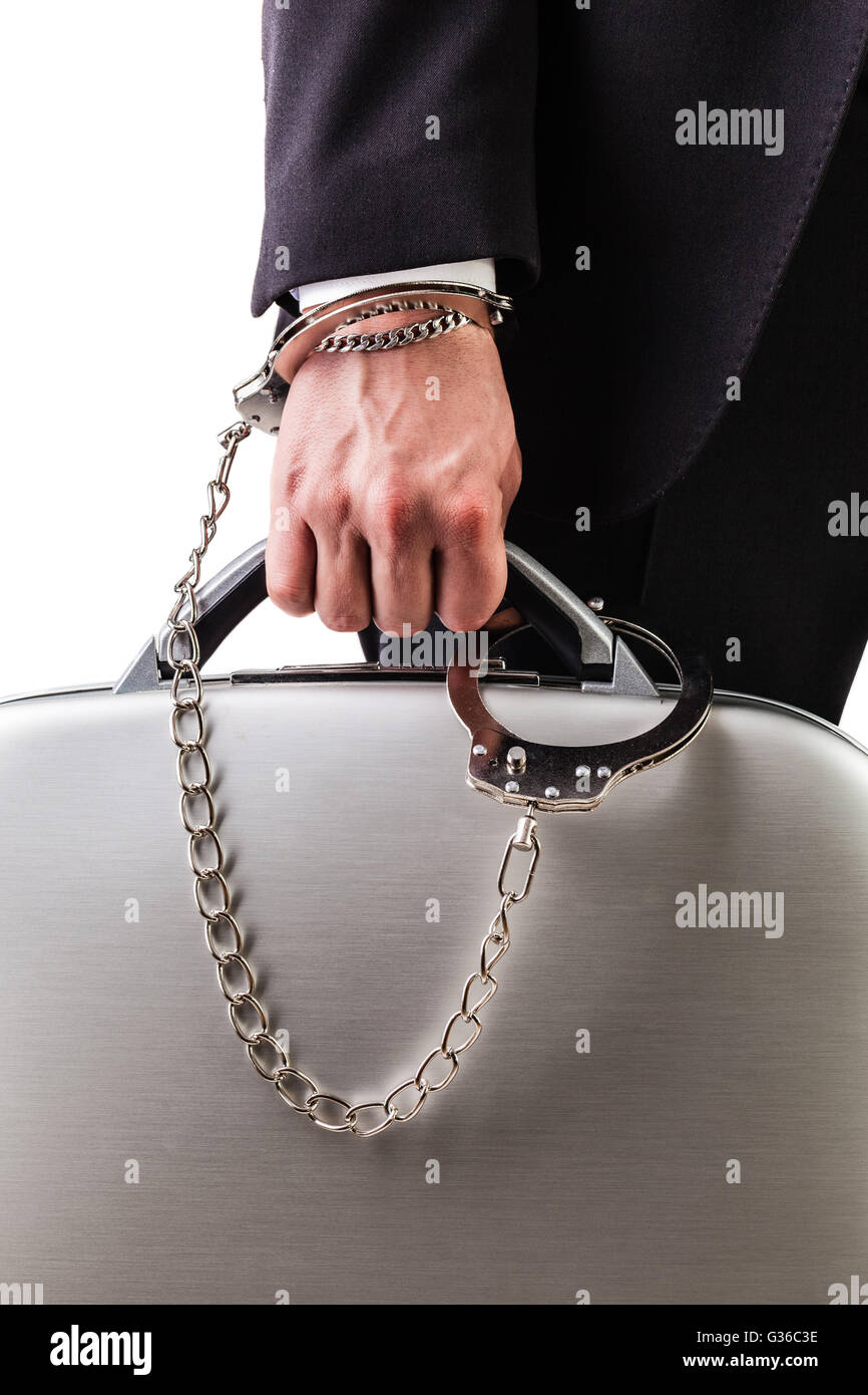 Handcuffs attached to briefcase hires stock photography and images Alamy
