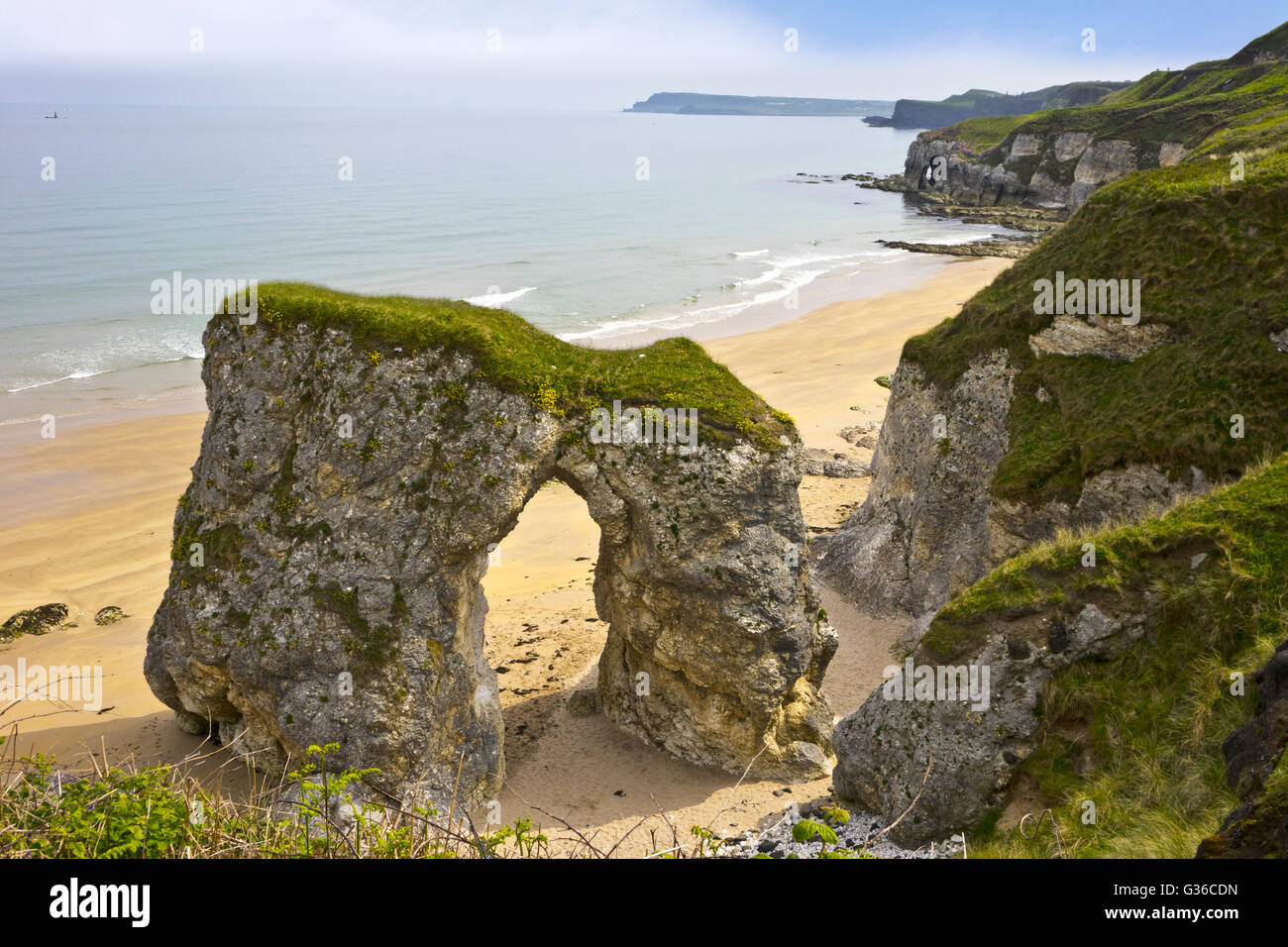 sea arch whiterocks cliffs Stock Photo