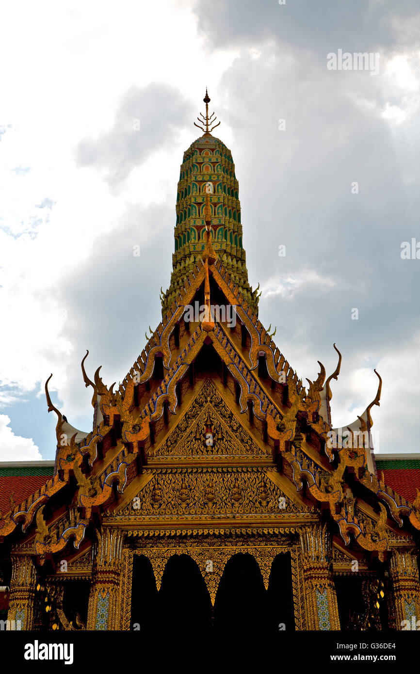 bangkok in temple thailand abstract cross colors roof wat asia sky and ...