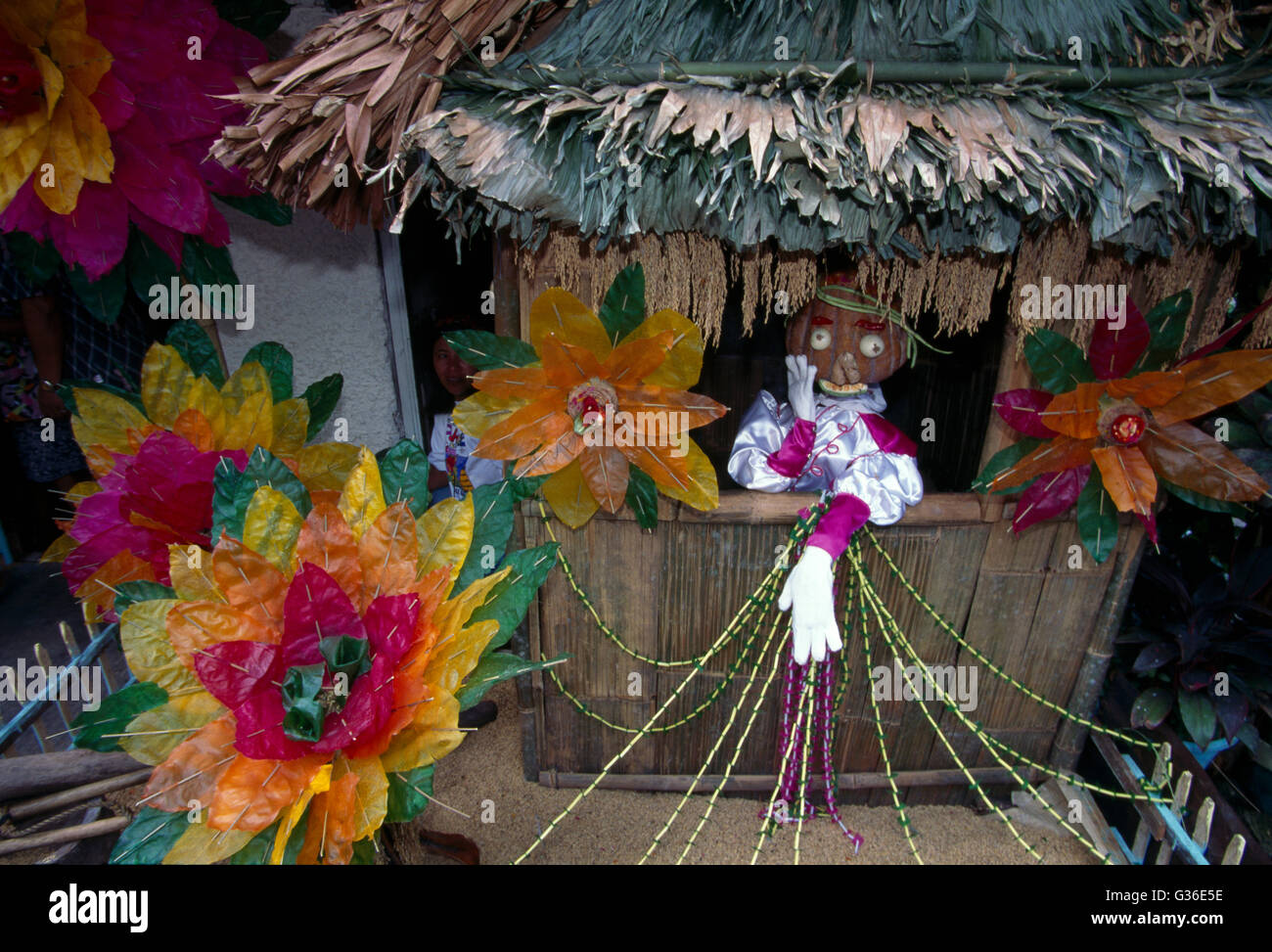 Lucban Philippines Pahiyas Festival. Windows Decorated For Festival In ...
