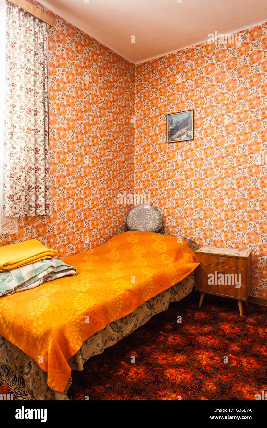 a bedroom with old furniture that should be renovated Stock Photo Alamy