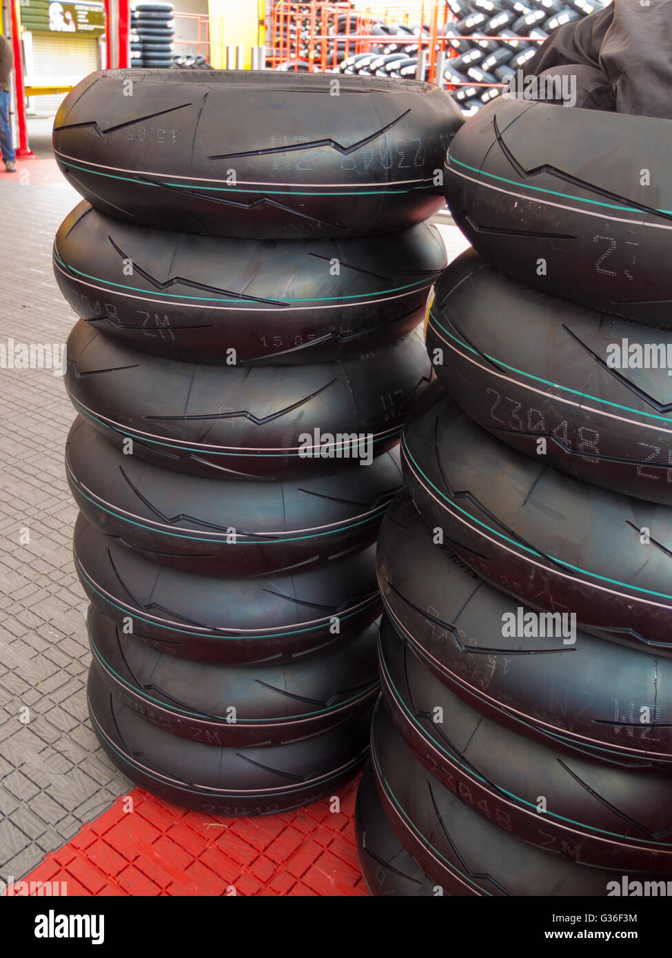 racing motorcycle tyres Stock Photo Alamy